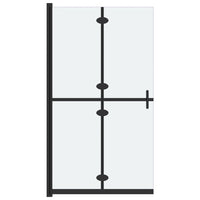 Parete per Doccia Walk-in Pieghevole in Vetro ESG 110x190 cm 151196