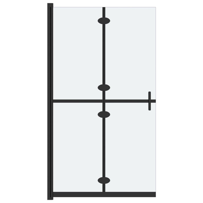 Parete per Doccia Walk-in Pieghevole in Vetro ESG 110x190 cm 151196