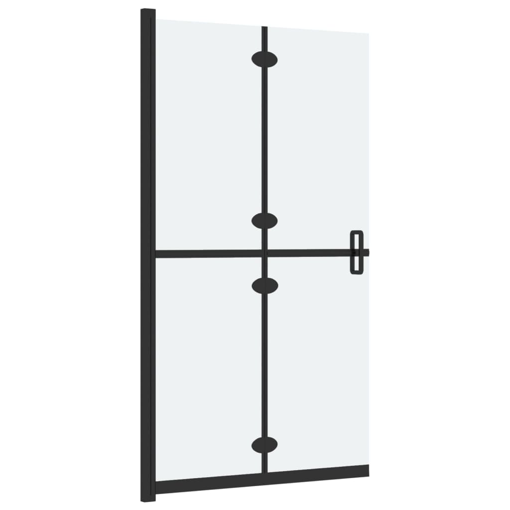Parete per Doccia Walk-in Pieghevole in Vetro ESG 110x190 cm 151196