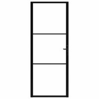 Porta da Interno ESG Vetro e Alluminio 83x201,5 cm Neracod mxl 73252