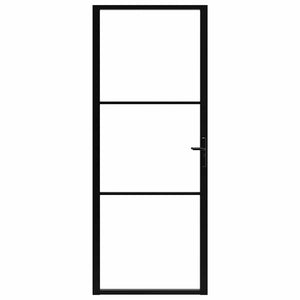 Porta da Interno ESG Vetro e Alluminio 83x201,5 cm Neracod mxl 73252