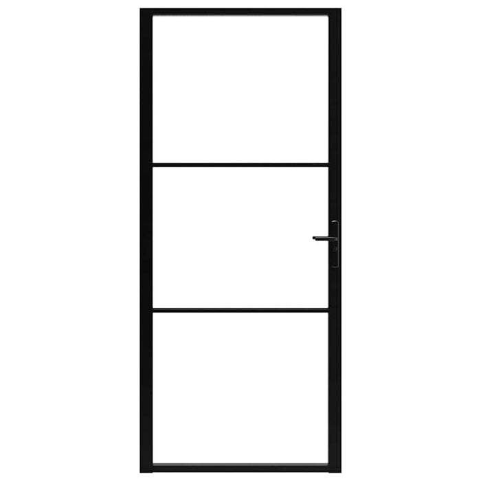 Porta da Interno ESG Vetro e Alluminio 102,5x201,5 cm Neracod mxl 105506