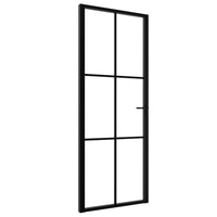 Porta da Interno ESG Vetro e Alluminio 76x201,5 cm Neracod mxl 79428