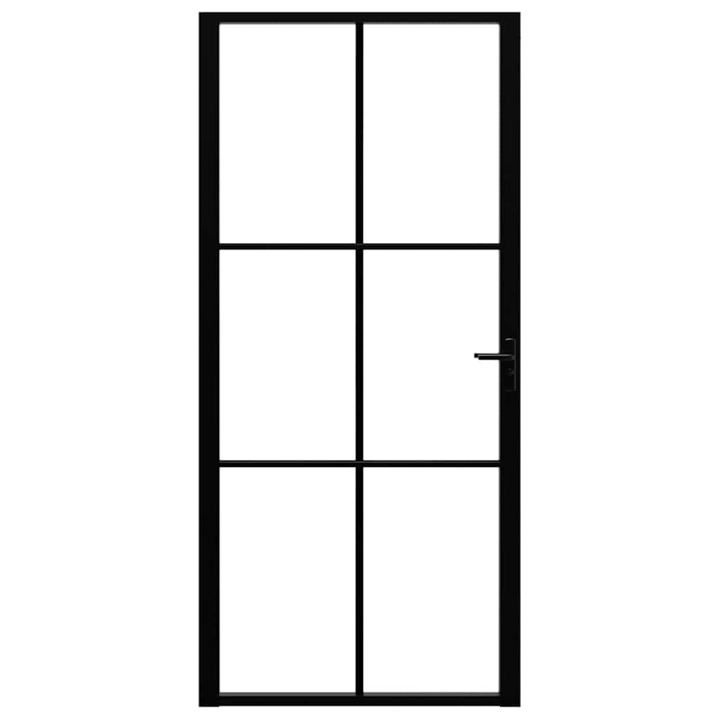 Porta da Interno ESG Vetro e Alluminio 93x201,5 cm Neracod mxl 127126