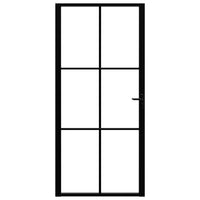 Porta da Interno ESG Vetro e Alluminio 93x201,5 cm Neracod mxl 127126