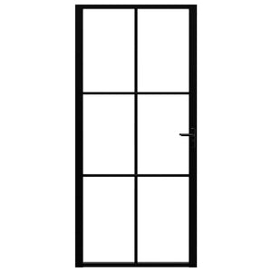 Porta da Interno ESG Vetro e Alluminio 93x201,5 cm Neracod mxl 127126