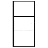 Porta da Interno ESG Vetro e Alluminio 102,5x201,5 cm Nera 151205