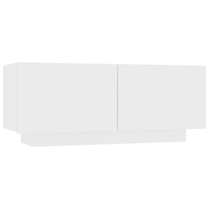 Comodino Bianco 100x35x40 cm in Legno Multistrato 3082765