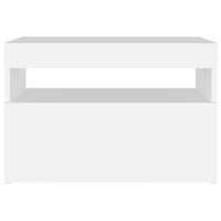 Comodini con Luci LED Bianco 60x35x40 cm in Legno Multistrato 3082775