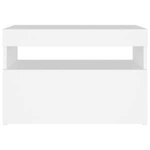 Comodini con Luci LED Bianco 60x35x40 cm in Legno Multistrato 3082775