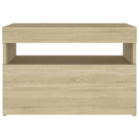 Comodino e Luci LED 2 pz Rovere Sonoma 60x35x40cm in Truciolato cod mxl 31001