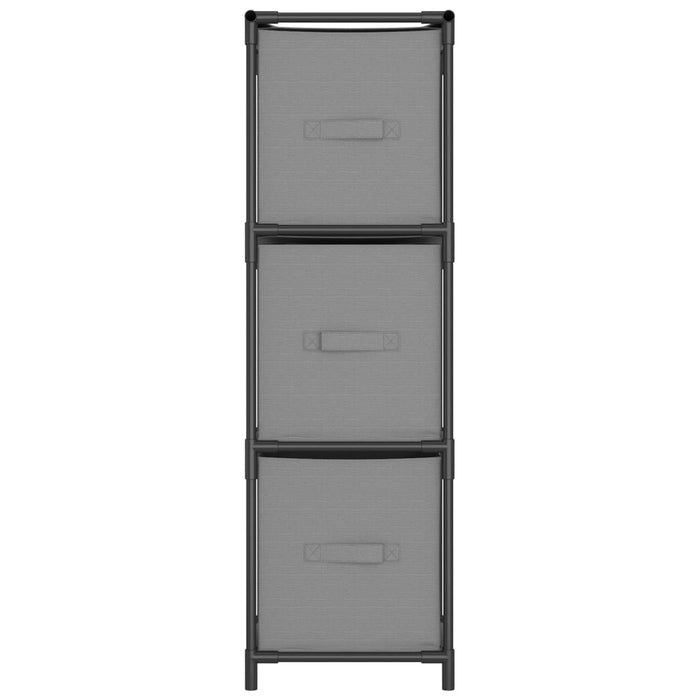 Armadietto con 3 Cassetti in Tessuto Grigio 34x34x101cm Acciaio cod mxl 49170