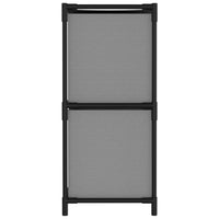 Armadietto con 4 Cesti in Tessuto Grigio 63x30x71 cm Acciaio cod mxl 53641
