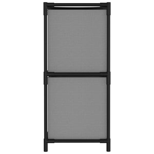 Armadietto con 4 Cesti in Tessuto Grigio 63x30x71 cm Acciaio 337255
