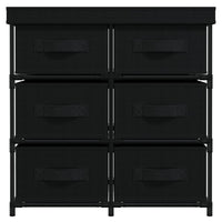 Armadietto con 6 Cassetti 55x29x55 cm Nero in Acciaiocod mxl 121014