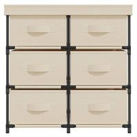 Armadietto con 6 Cassetti 55x29x55 cm Crema in Acciaiocod mxl 73188