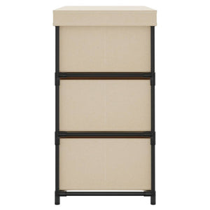 Armadietto con 6 Cassetti 55x29x55 cm Crema in Acciaio 337258