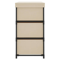 Armadietto con 6 Cassetti 55x29x55 cm Crema in Acciaio 337258