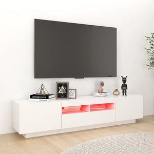 Mobile Porta TV con Luci LED Bianco 180x35x40 cm cod mxl 34036