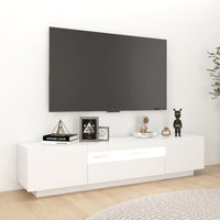 Mobile Porta TV con Luci LED-Credenza TV Bianco 180x35x40 cm