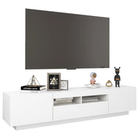 Mobile Porta TV con Luci LED-Credenza TV Bianco 180x35x40 cm
