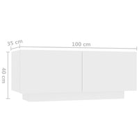 Mobile Porta TV con Luci LED Bianco 180x35x40 cm cod mxl 34036