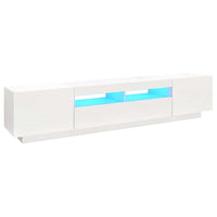 Mobile Porta TV con Luci LED Bianco 200x35x40 cm 3081906