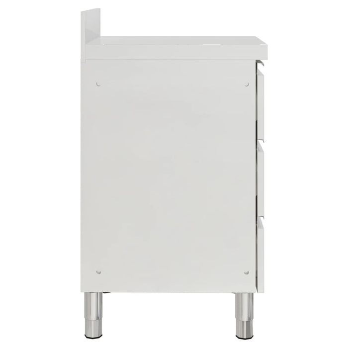 Mobiletto da cucina commerciale con 3 cassetti 50x60x96 cm 151179