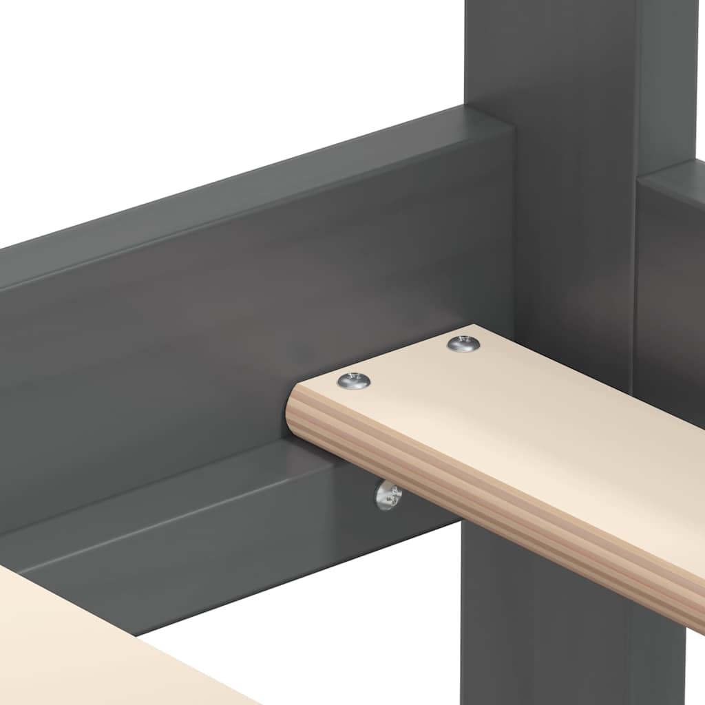 Dormeuse Grigia in Legno Massello di Pino 90x200 cm