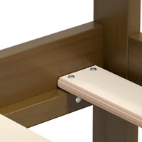 Dormeuse Marrone Ambra in Legno Massello di Pino 90x200 cm 806943