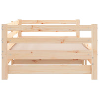 Divano Letto Estraibile in Legno Massello di Pino 2x(90x200) cm 806950