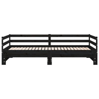 Dormeuse Estraibile Nera Massello di Pino 2x(90x200) cm 806954