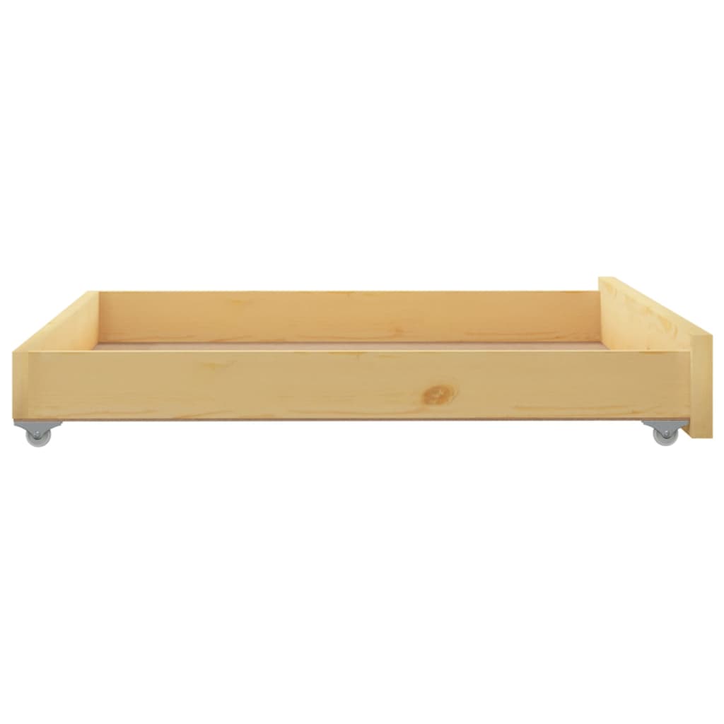 Cassettoni da Letto 2 pz in Legno Massello di Pino 806970