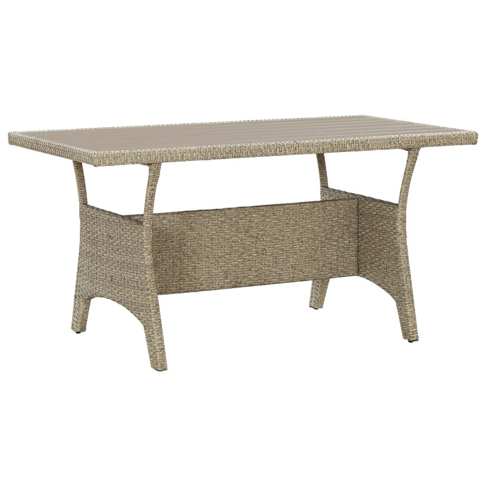 Tavolo da Giardino Grigio 120x70x66 cm in Polyrattan cod mxl 34401