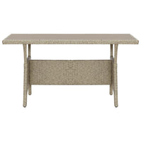 Tavolo da Giardino Grigio 120x70x66 cm in Polyrattan cod mxl 34401