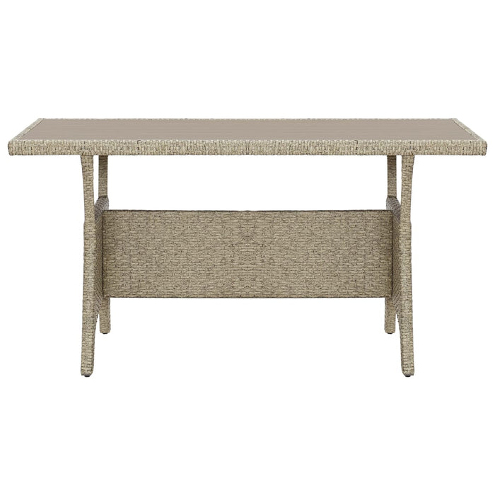 Tavolo da Giardino Grigio 120x70x66 cm in Polyrattan cod mxl 34401