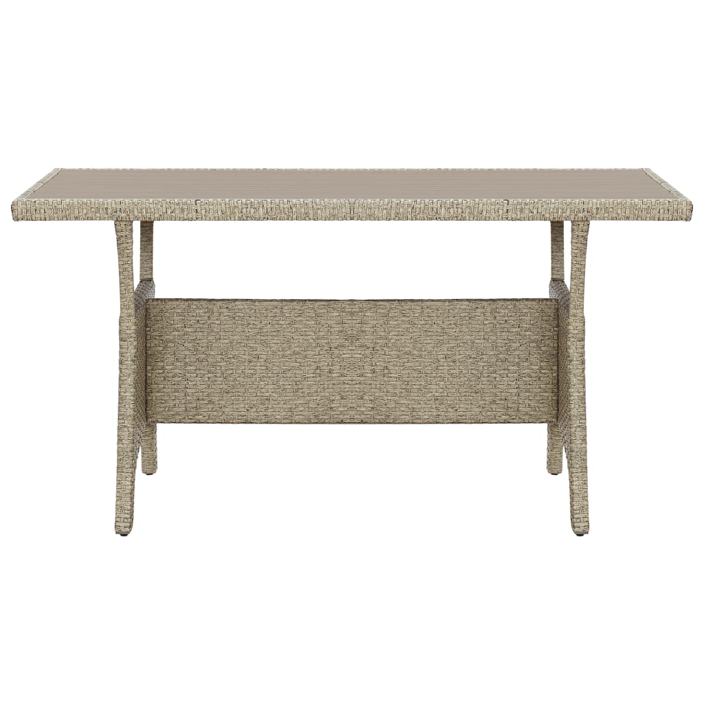 Tavolo da Giardino Grigio 120x70x66 cm in Polyrattan 316583