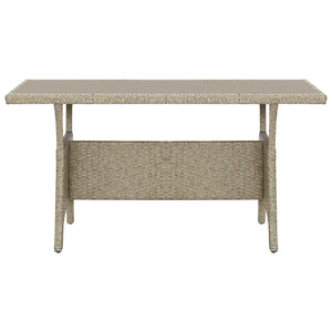 Tavolo da Giardino Grigio 120x70x66 cm in Polyrattan 316583