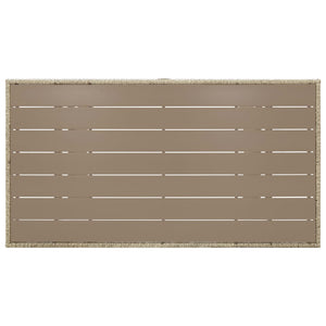 Tavolo da Giardino Grigio 120x70x66 cm in Polyrattan cod mxl 34401