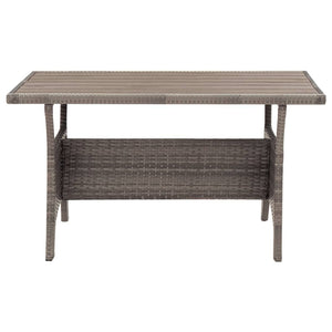Tavolo da Giardino Grigio 120x70x66 cm in Polyrattan 316584