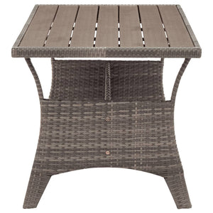 Tavolo da Giardino Grigio 120x70x66 cm in Polyrattan 316584