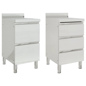 Set di 2 mobili da cucina professionale 96 cm in acciaio inox 02_0000004