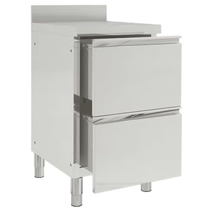 Set di 2 mobili da cucina professionale 96 cm in acciaio inox 02_0000004