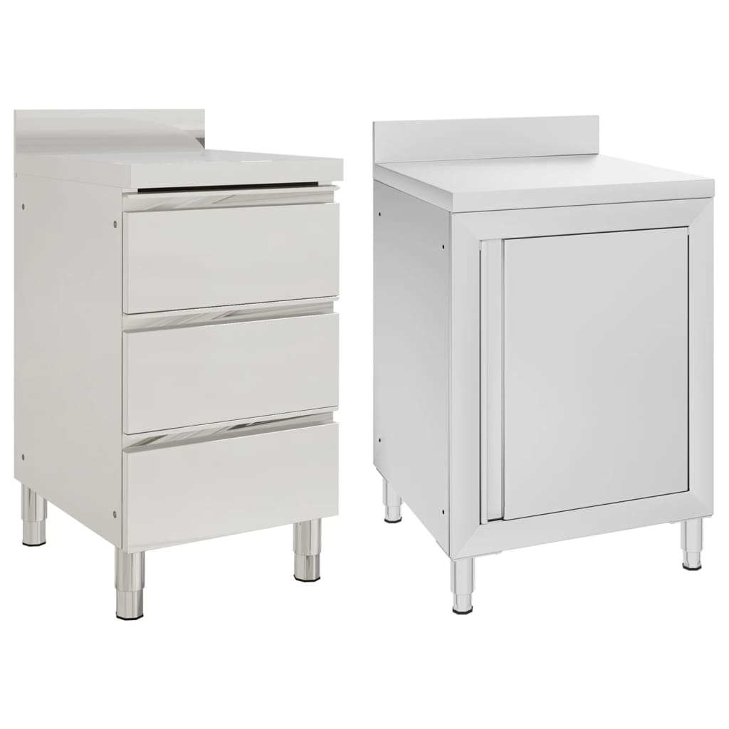 Lto di 2 mobili da cucina 96 cm acciaio inox professionale 02_0000006