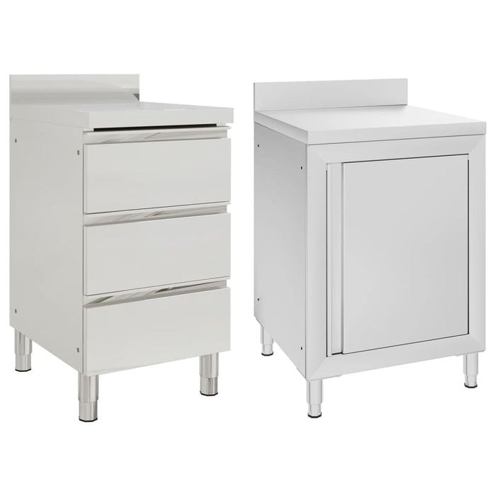 Lto di 2 mobili da cucina 96 cm acciaio inox professionale 02_0000006