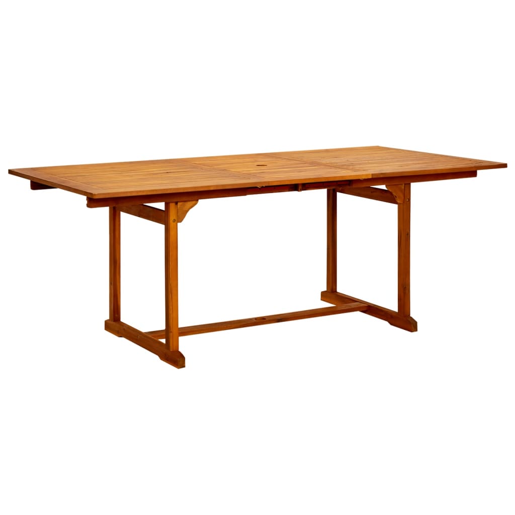Tavolo da Pranzo per Esterni (150-200)x100x75cm Massello Acacia 316564