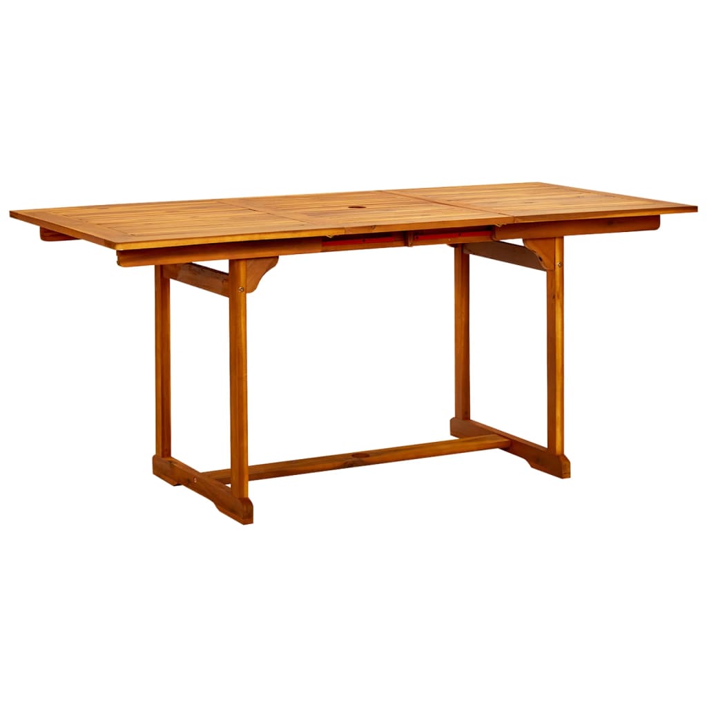 Tavolo da Pranzo per Esterni (120-170)x80x75 cm in Legno Acacia cod mxl 34441