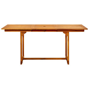 Tavolo da Pranzo per Esterni (120-170)x80x75 cm in Legno Acacia 316568