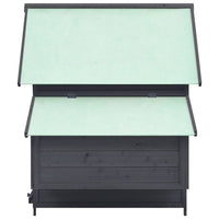 Pollaio 152 x 96 x 110 cm in legno massello di abete grigio e bianco 02_0001703