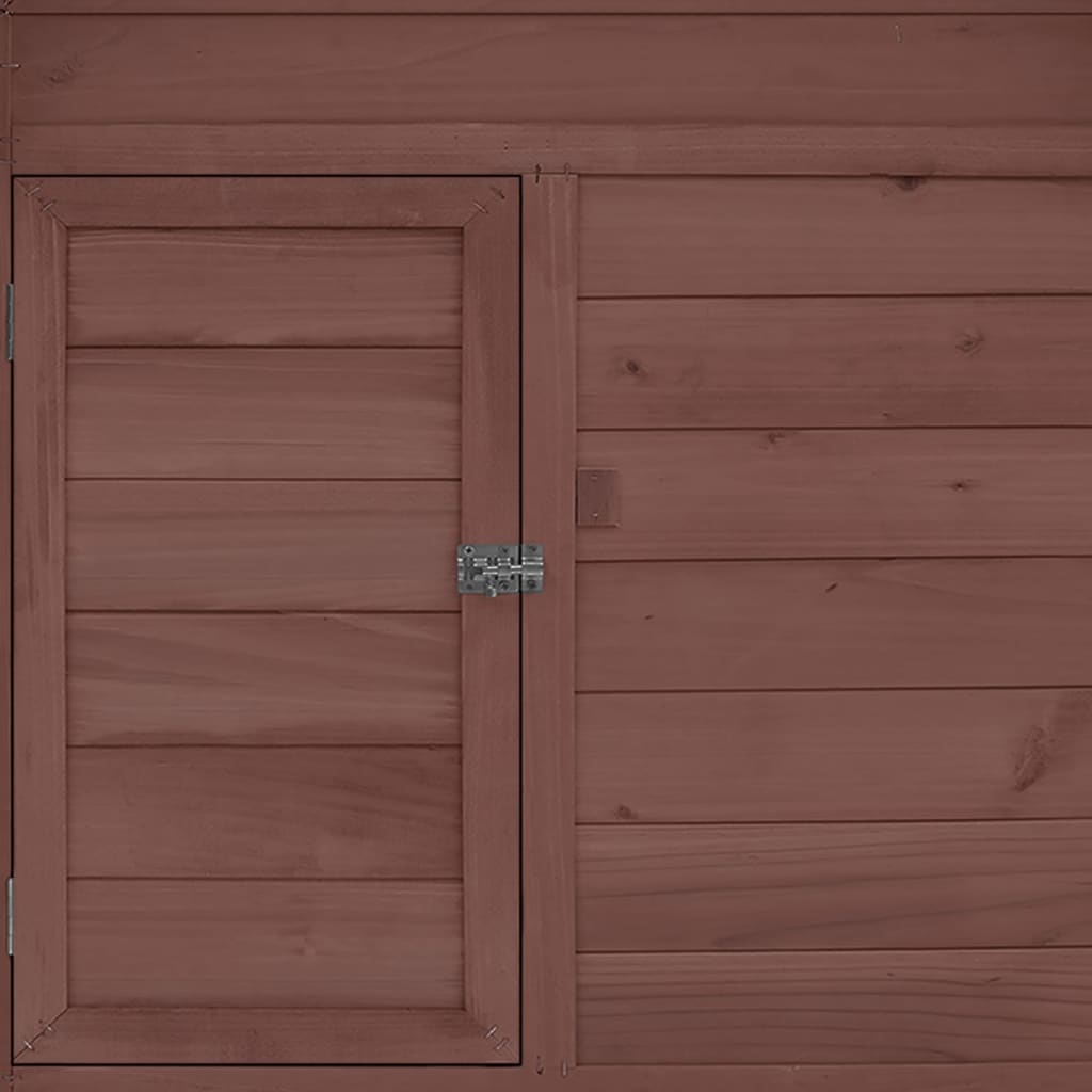 Pollaio 152 x 96 x 110 cm in legno massello di abete moka e bianco 02_0001706